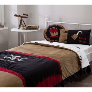Black Pirate Hook Bed Cover (120-140 Cm)