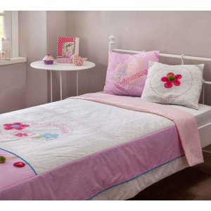  Flora Bed Cover (Pink)